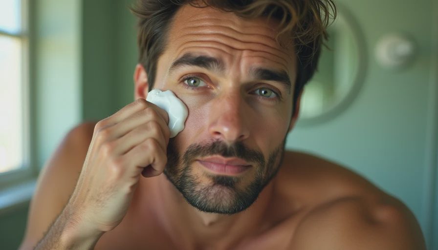 Visual context for after shave lotion