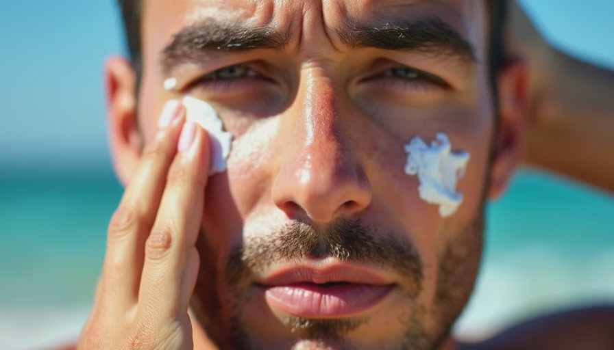 Visual context for sunscreen for guys