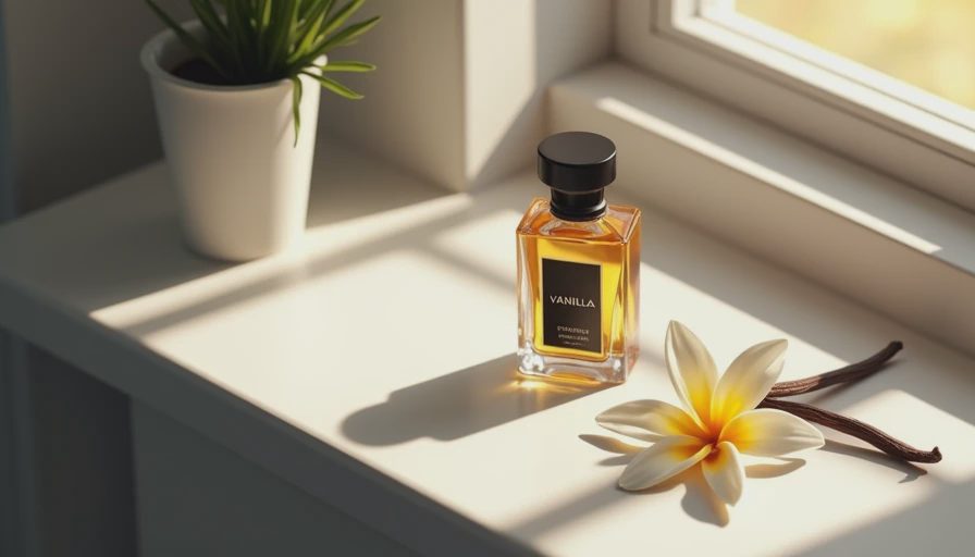 Visual context for men's aftershave vanilla